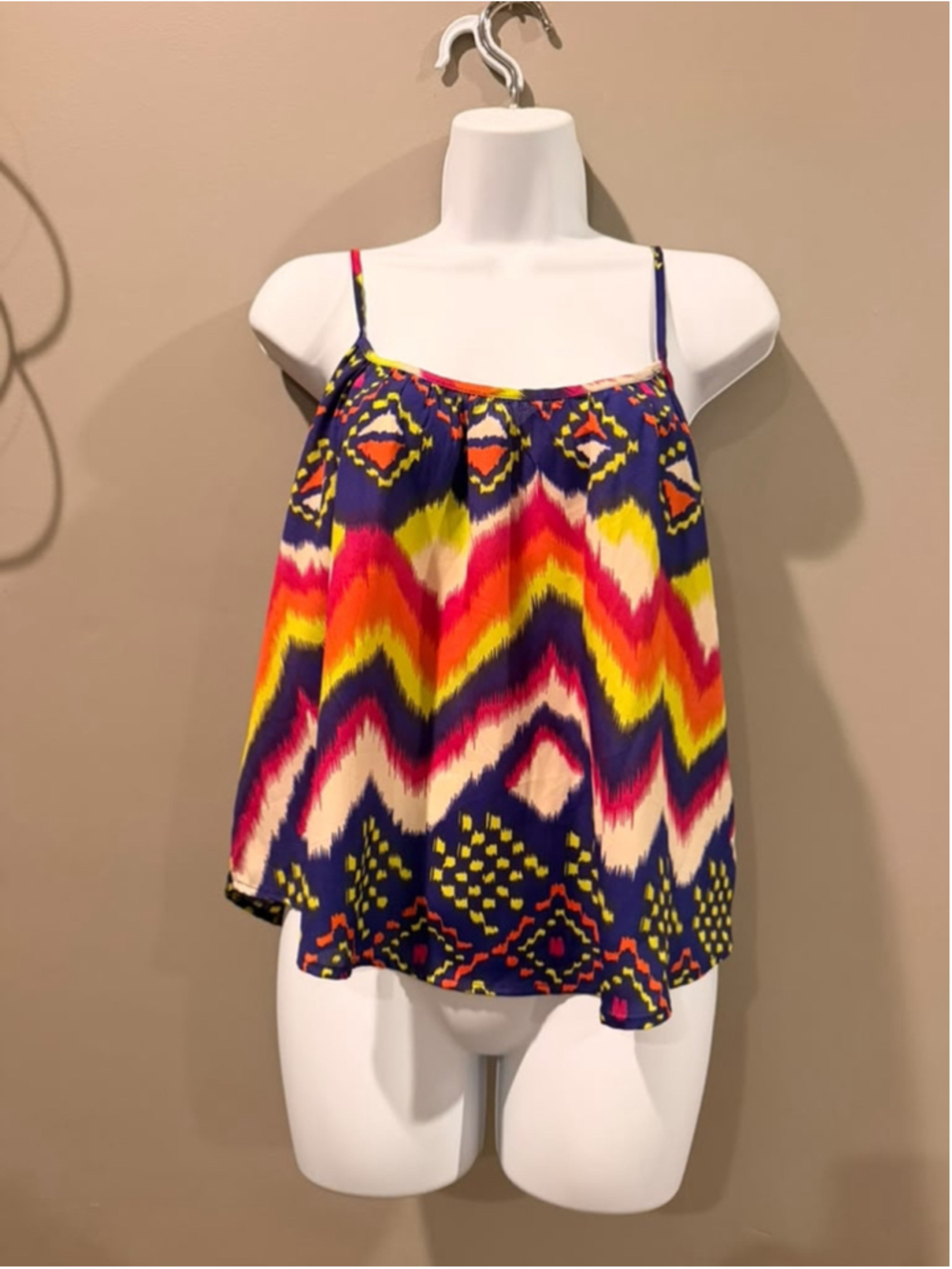 Forever 21 XXI Women’s Multicolor Tribal Print Flowy Cami Tank Top M NWT
